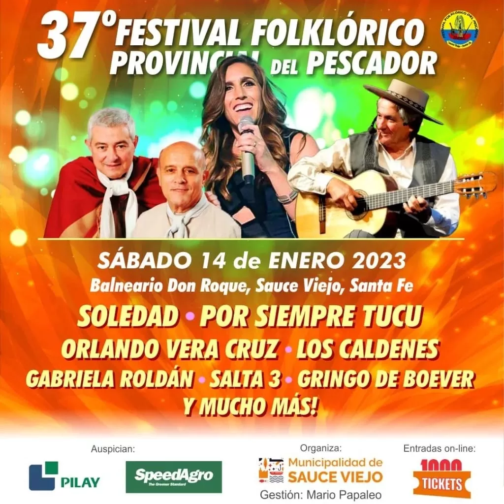 37º FESTIVAL PROVINCIAL DEL PESCADOR - DIA SABADO - VENTA SOLO EN EL PREDIO