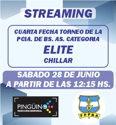 STREAMING - FECHA 4 - TORNEO DE LA PCIA. DE BS. AS. CATEGORIA ELITE - VER DESCRIPCIÓN