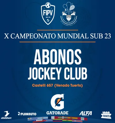ABONO JOCKEY CLUB - MUNDIAL SUB 23 - ESPECIALIDAD GOMA Y MANO 